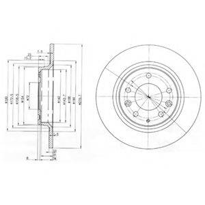 DELPHI BG3875 Тормозной диск