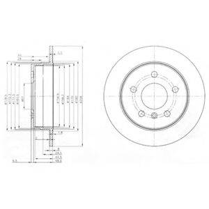 DELPHI BG3910 Тормозной диск