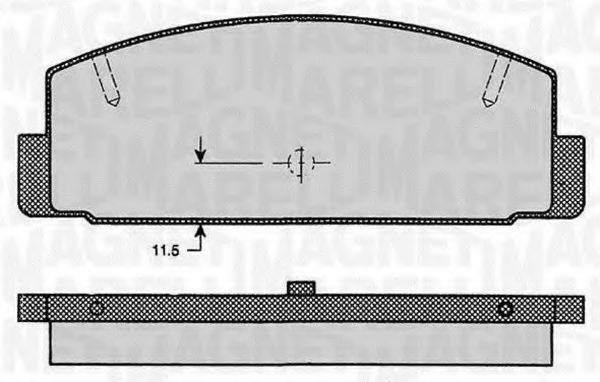 MAGNETI MARELLI 363916060294 Комплект тормозных колодок, дисковый тормоз